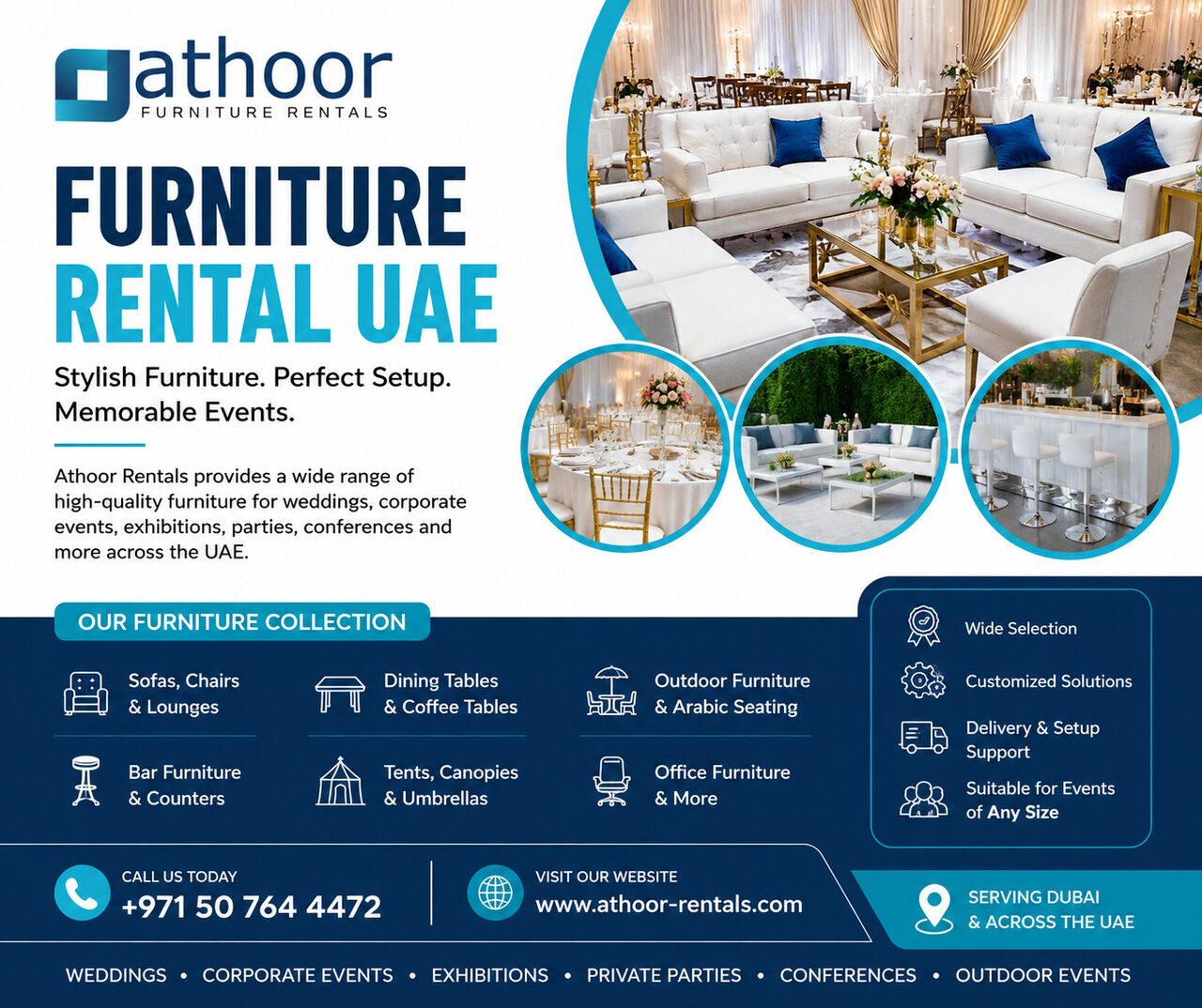 Dubai, Equipment Rental, Furniture Rental UAE &ndash; Premium Event Furniture For Every Occasion