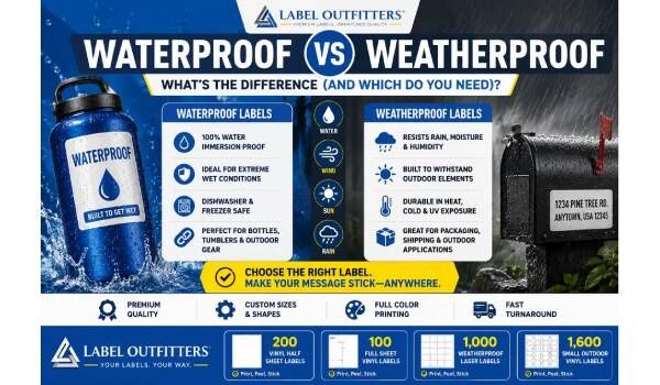 New York, Appliances, USD 12,  Waterproof Vs Weatherproof Labels: What