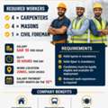 Need A Carpenter,  Masson Worker, Civil Forman JOB VACANCY – JUBAIL, SAUDI ARABIA 🇸🇦