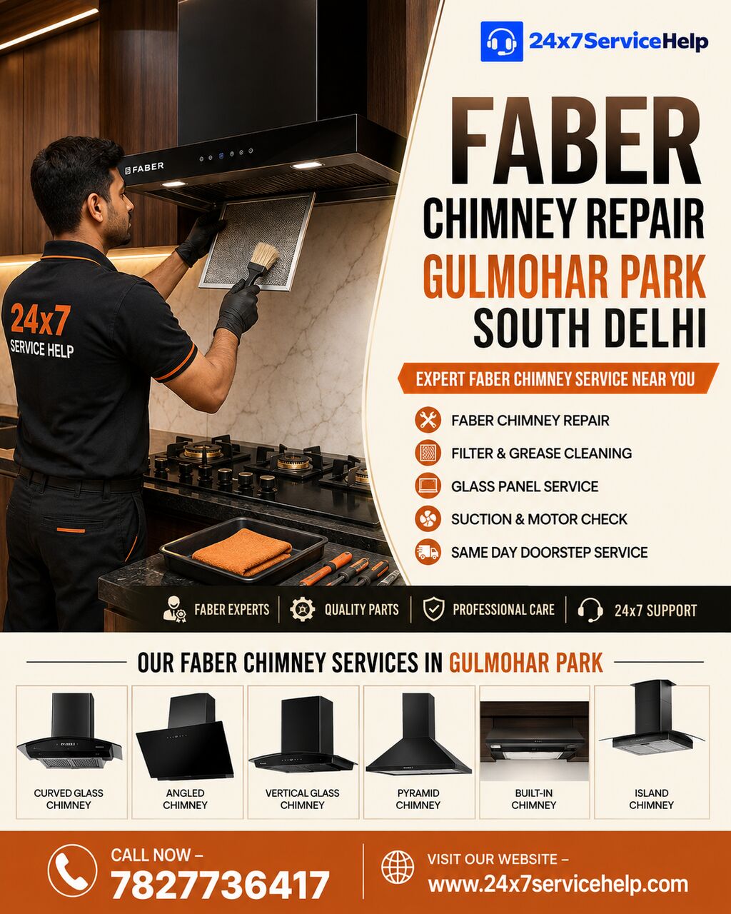 New Delhi, Appliance Repair, Faber Chimney Repair Service In Gulmohar Park South Delhi