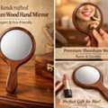 Handcrafted Sheesham Wood Hand Mirror &ndash; Elegant & Durable