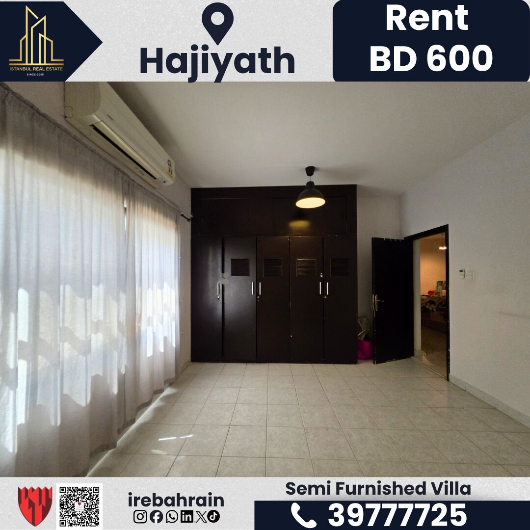 Riffa, Apartments, Flats, Houses & Villas, BHD 600/month,  6 BR,  Semi-Furnished Villa For Rent &ndash; Al Hajiyat | BD 600/-