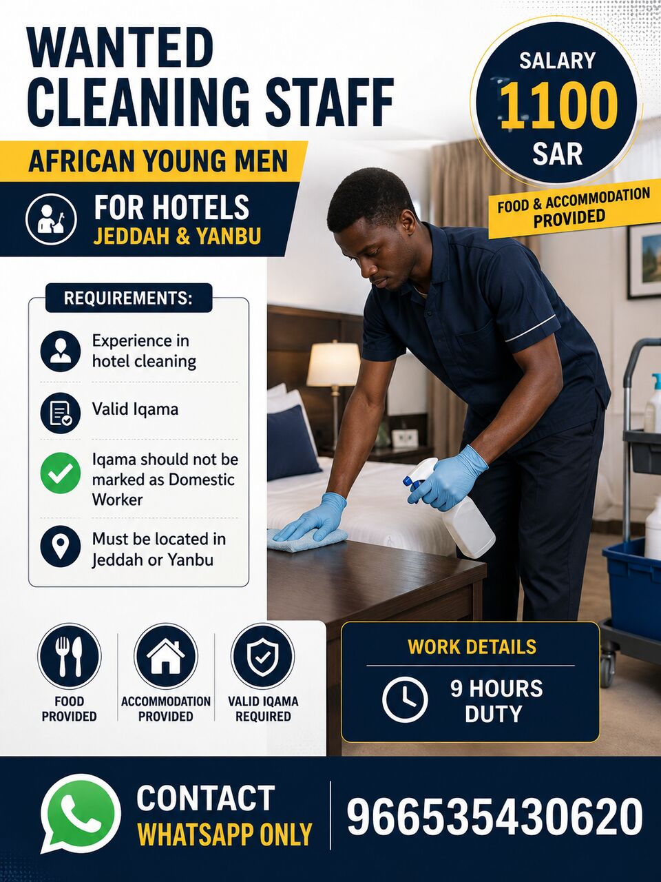 Jeddah, Jobs, African Cleaners