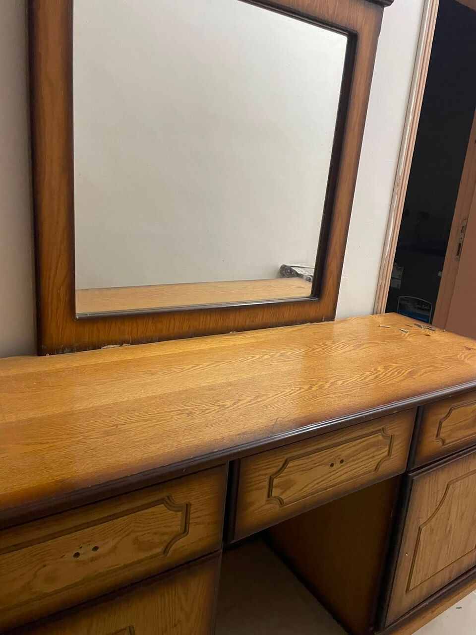 Madinah, Furniture, SAR 450,  Double Bedset WithMatress &  Dressing For Sale