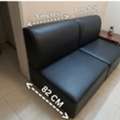 SAR 350,  Used Black Leather  Sofa