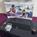 SAR 100,  Canon Pixma Ts3340 Wireless Printer, Copier, Scanner + Brand New Canon Color Cartridge