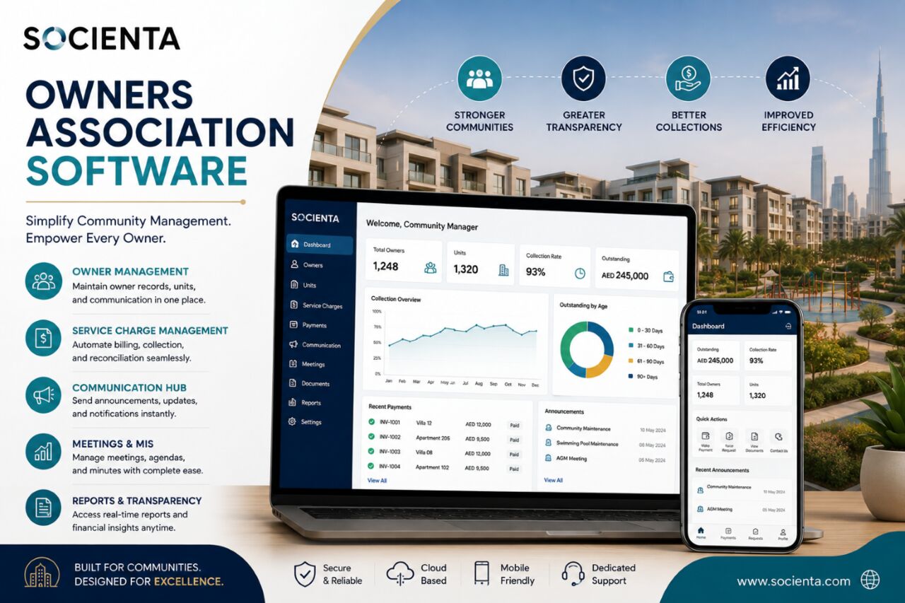 Dubai, Real Estate, OA Software In Dubai For Property Service Charge Management