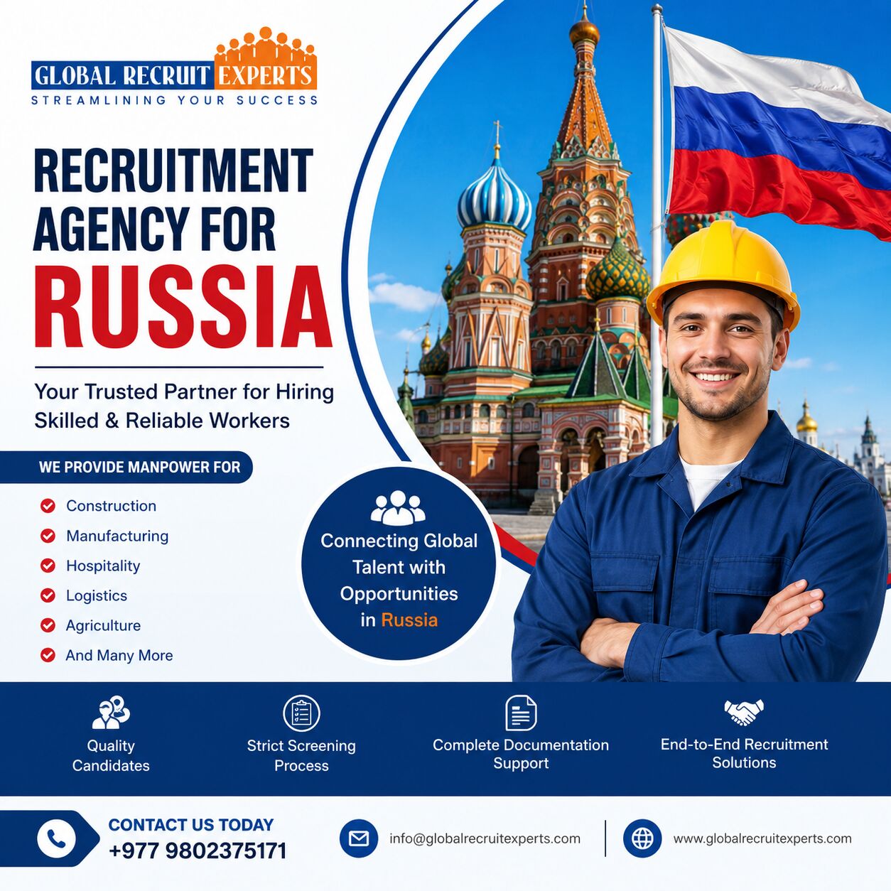 Moscow, Manpower, Recruitment Agency For Russia &ndash; Global Recruit Experts