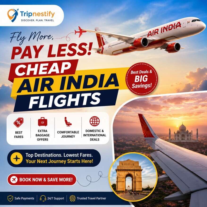 New Delhi, Travel, Cheap Air India Flights: Best Deals, Discounts & Booking Tips | Tripnestify
