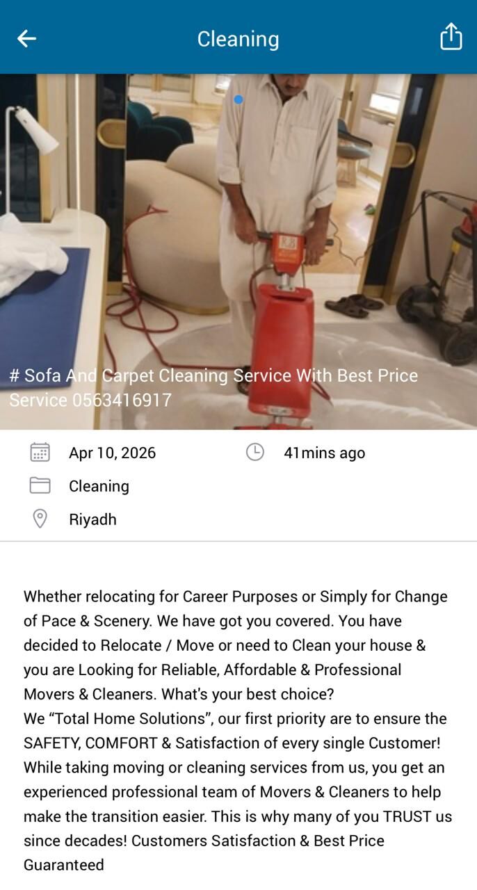 Riyadh, Cleaning, £ Professional Sofa And Home Deep Clean Service With Best Price 0563416917
