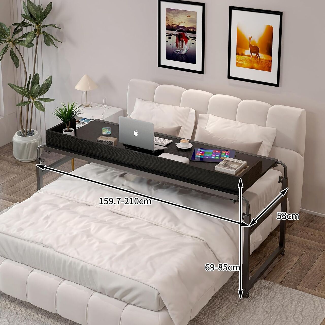 Al Aziziyah, Furniture, SAR 250,  Overbed Table, Over Bed Desk, Laptop Stand, Adjustable Laptop Desk