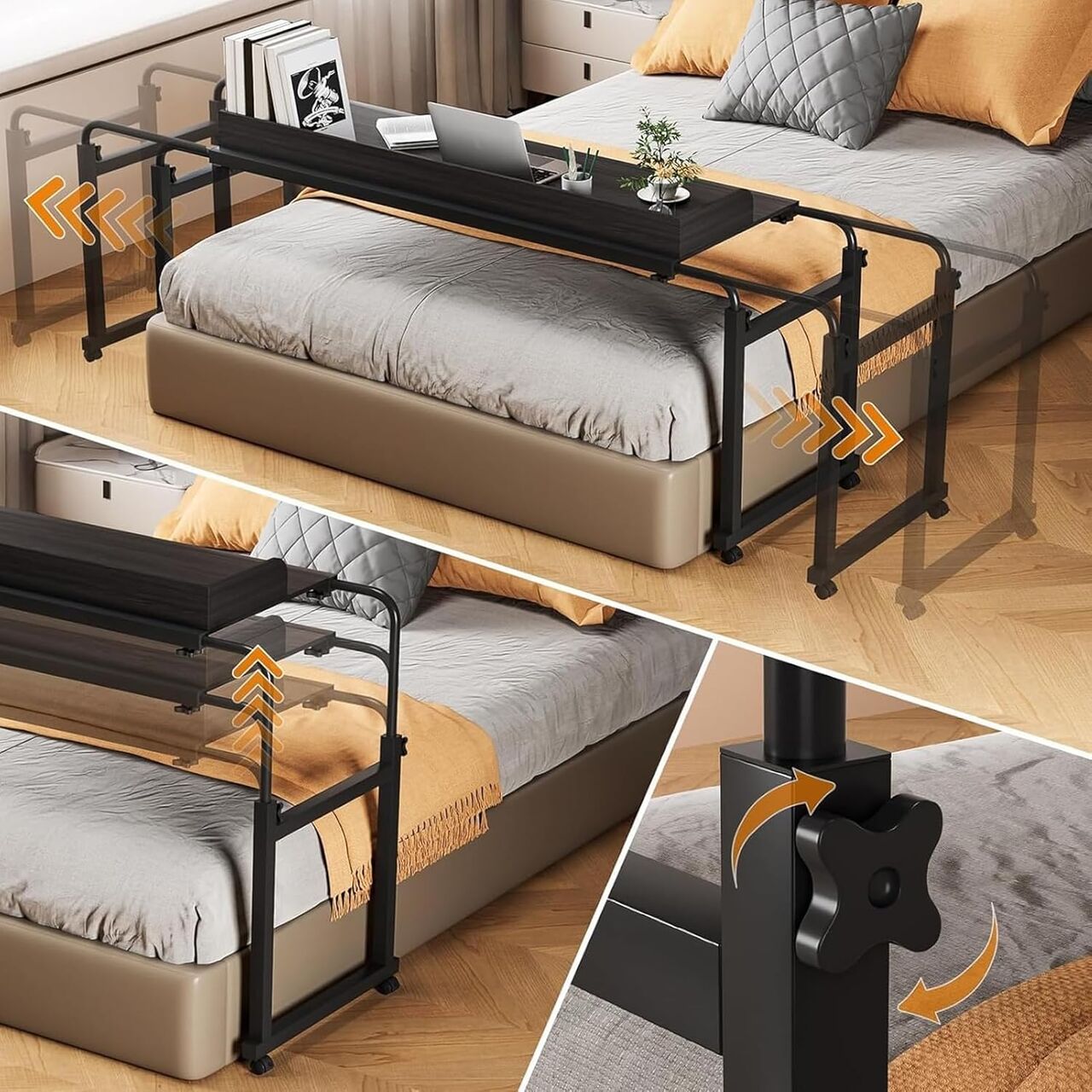 Al Aziziyah, Furniture, SAR 250,  Overbed Table, Over Bed Desk, Laptop Stand, Adjustable Laptop Desk