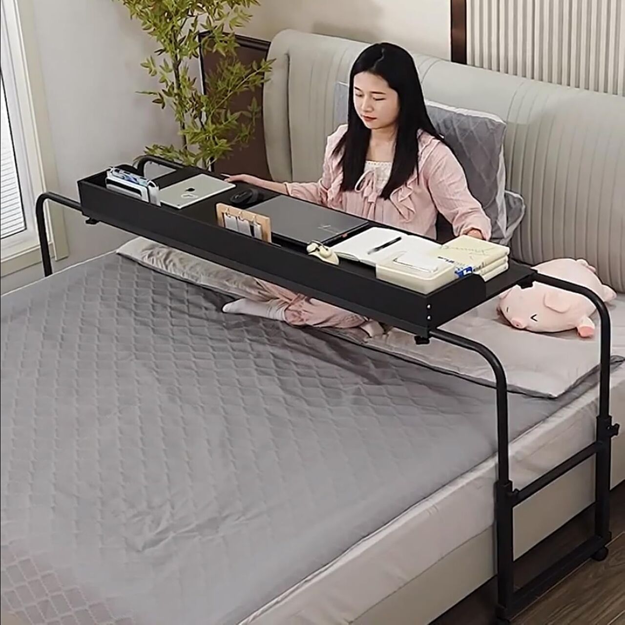 Al Aziziyah, Furniture, SAR 250,  Overbed Table, Over Bed Desk, Laptop Stand, Adjustable Laptop Desk