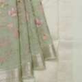 Handwoven Pista Green Colour Saree | Mavuris