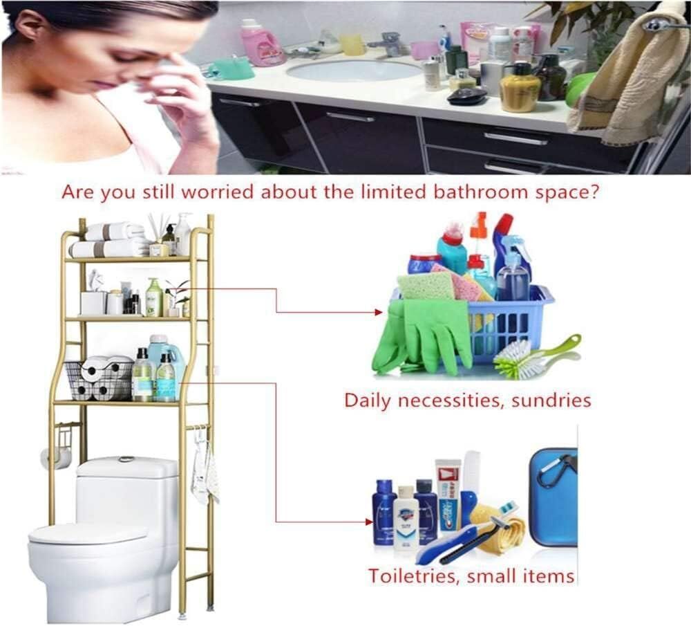 Al Aziziyah, Furniture, SAR 35,  Toilet Storage Rack, 3-tier Bathroom Storage Shelf