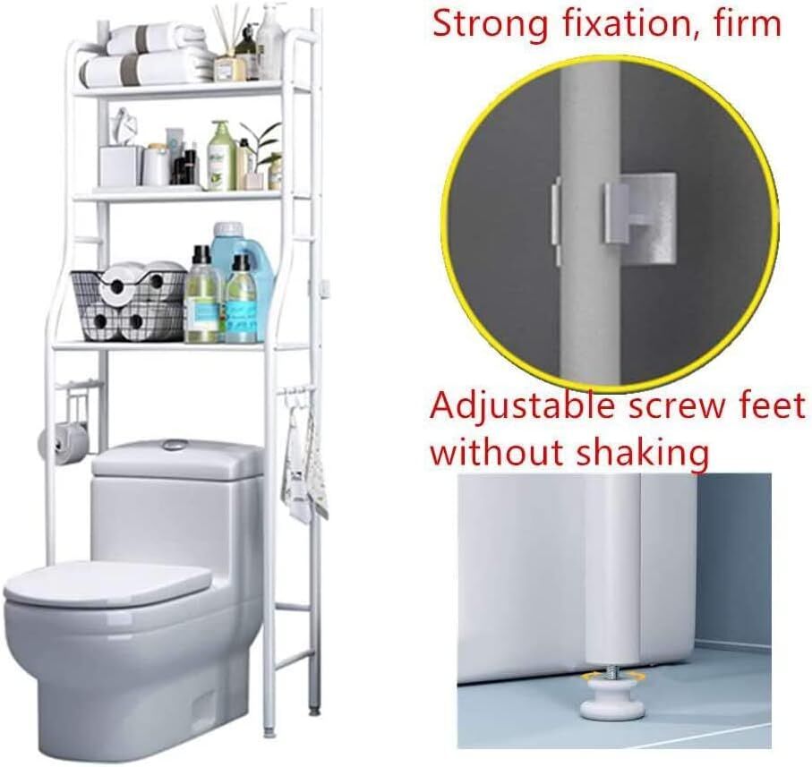 Al Aziziyah, Furniture, SAR 35,  Toilet Storage Rack, 3-tier Bathroom Storage Shelf