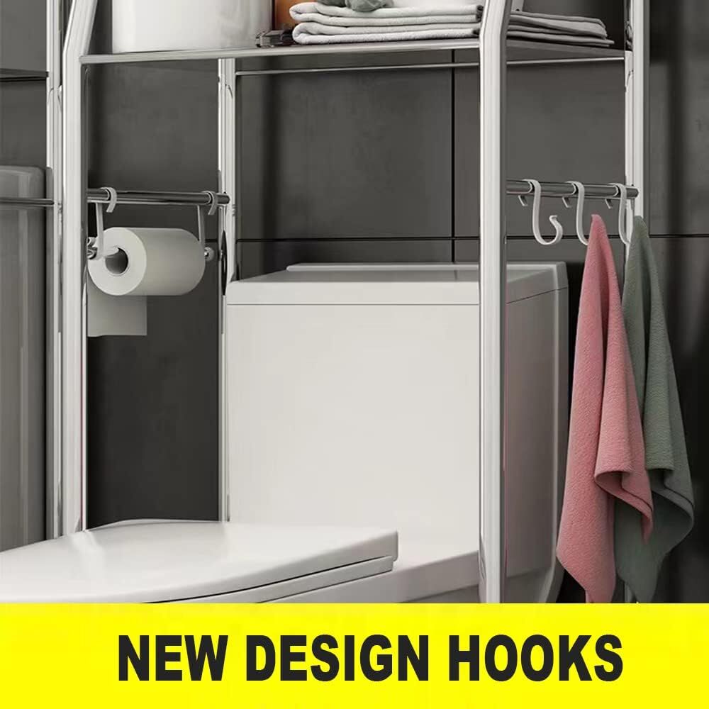 Al Aziziyah, Furniture, SAR 35,  Toilet Storage Rack, 3-tier Bathroom Storage Shelf