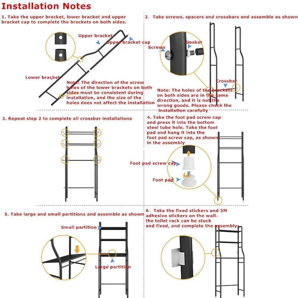 Al Aziziyah, Furniture, SAR 35,  Toilet Storage Rack, 3-tier Bathroom Storage Shelf