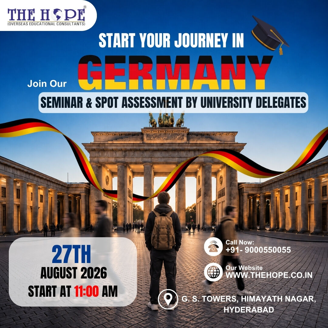 Kurnool, Education, Start Your Germany Study Journey With THE HOPE Today