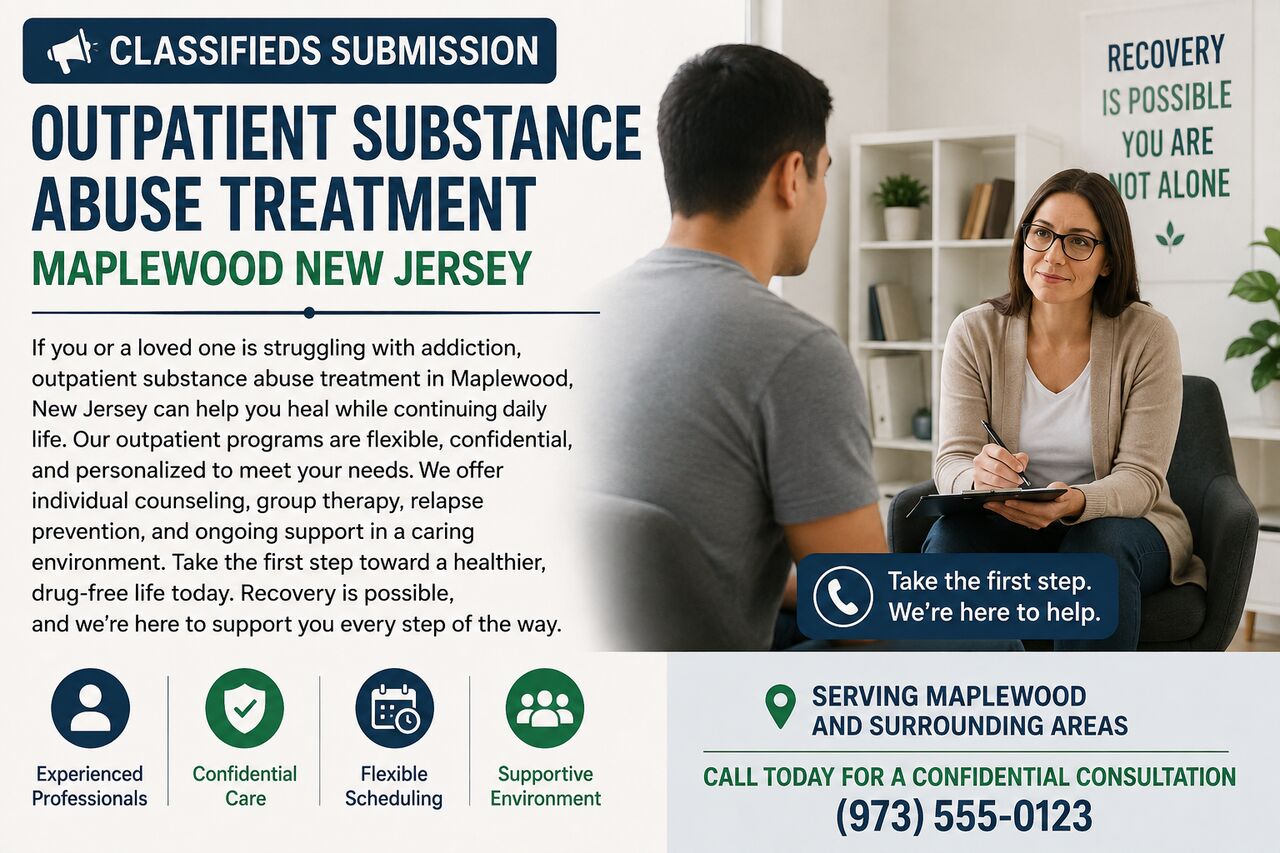 New York, Health, Outpatient Substance Abuse Treatment Maplewood New Jersey