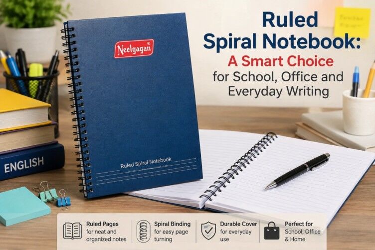 New Delhi, Materials, Ruled Spiral Notebook For School, Office & Everyday Writing