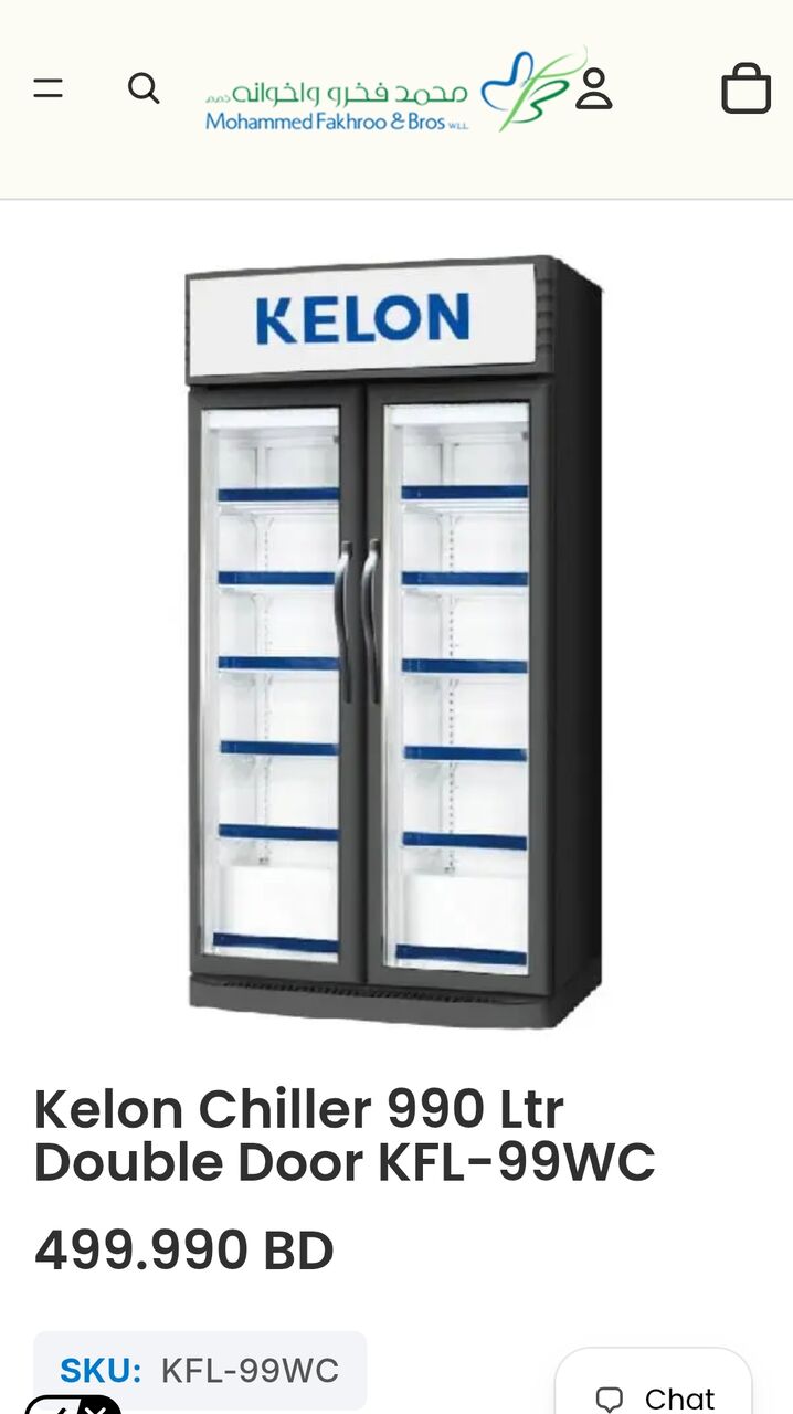 Manama, Electronics, BHD 290,  KELON CHILLER 990 Ltr For Sale (USED)