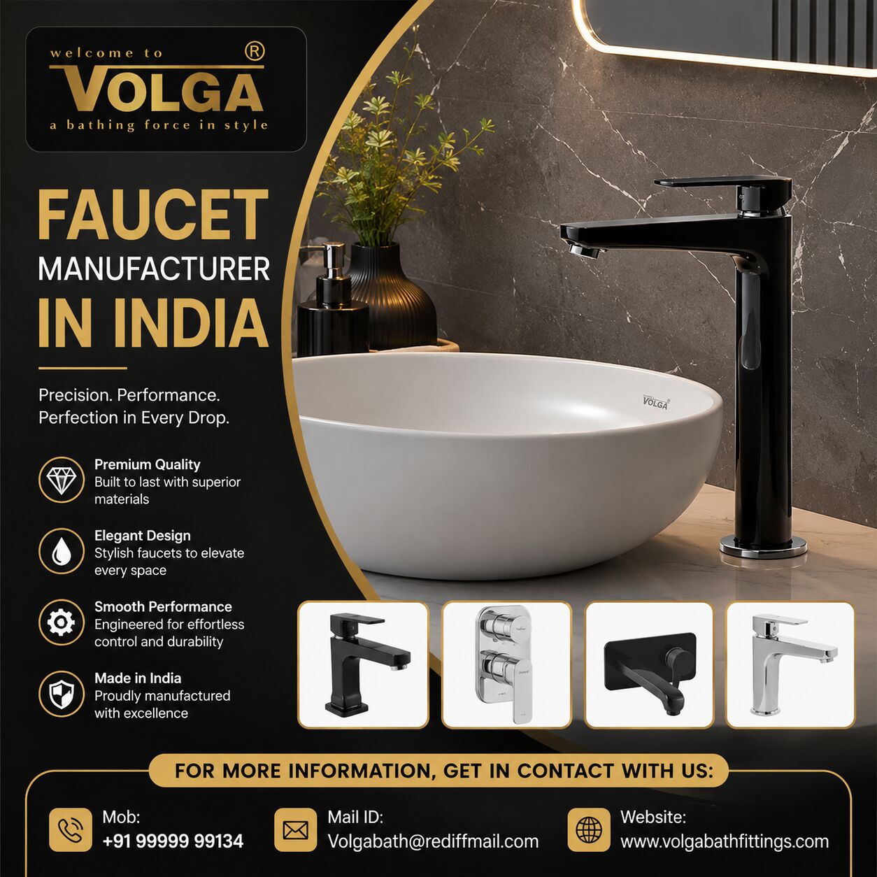 Mumbai, Business, Premium Faucet Solutions For Modern Bathrooms &ndash; Volga Bathfittings