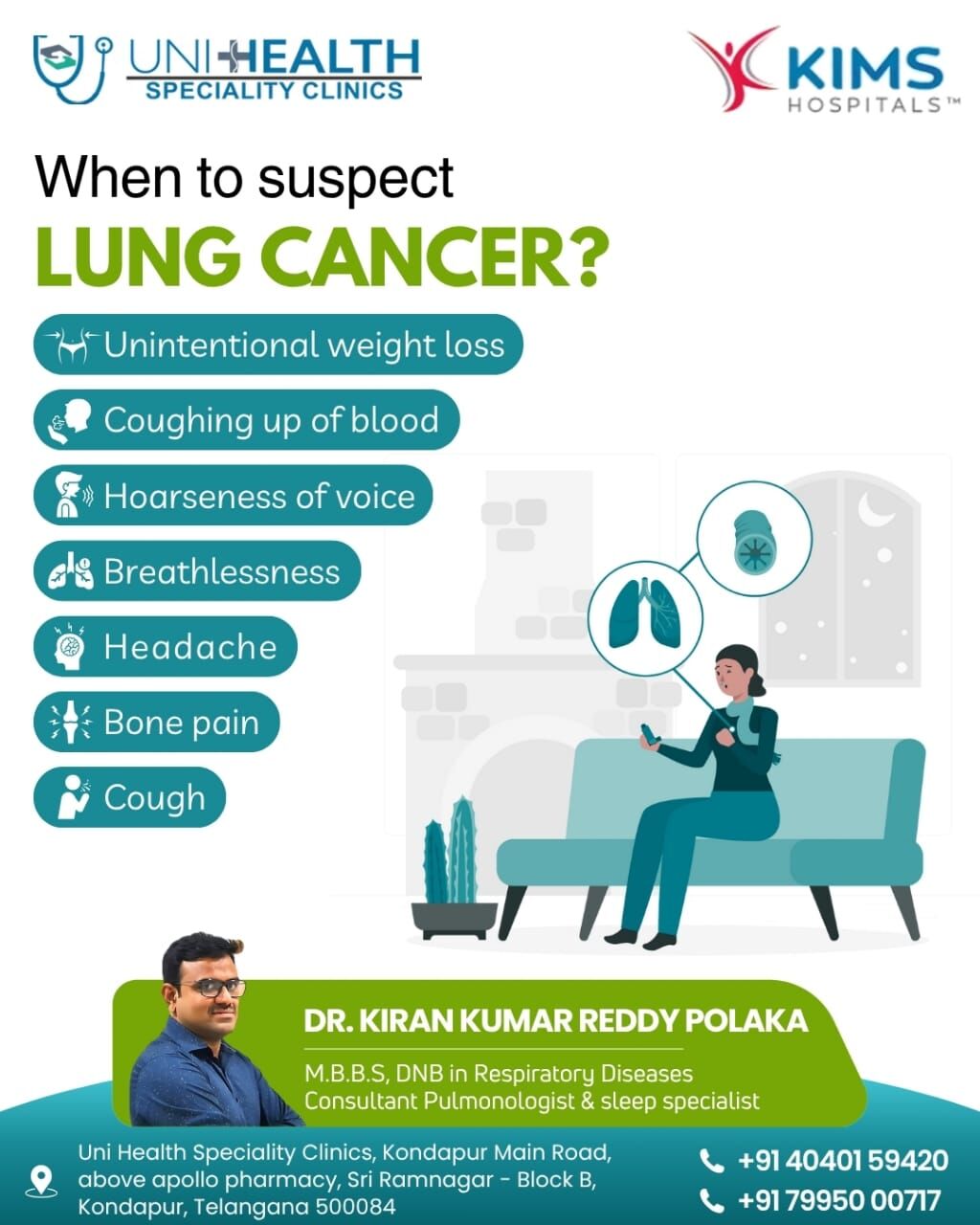 Hyderabad, Health, Best Lung Specialist In Kondapur