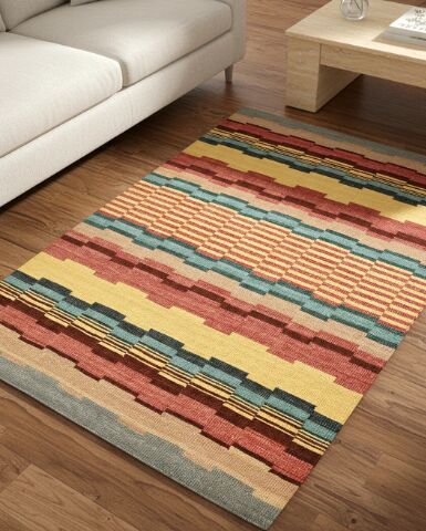 Mumbai, Household Items, INR 11999,  Tessera Wool Dhurrie Rug Online For Stylish Indian Homes