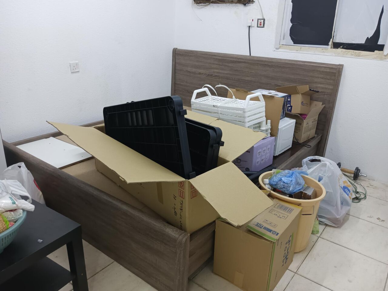 Al Thuqbah, Household Items, SAR 450450,  IKEA Queen Bed, Sliding Wardrobe, Fridge, Washing Machine & Table For Sale