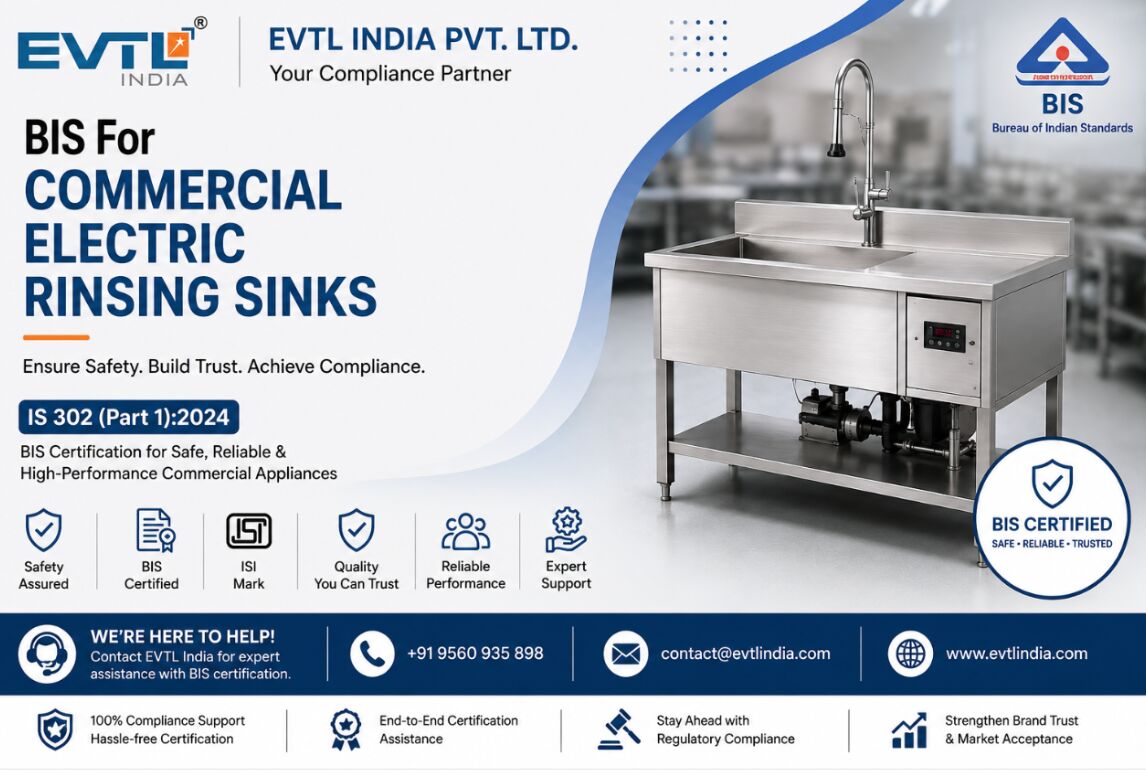 Noida, Cleaning, BIS For Commercial Electric Rinsing Sinks