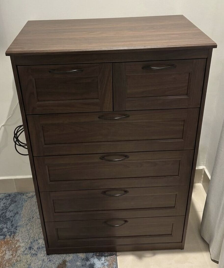 Riyadh, Furniture, SAR 400,  Chester IKEA SONGESAND Chest Of 6 Drawers &mdash; Brown, Excellent Condition