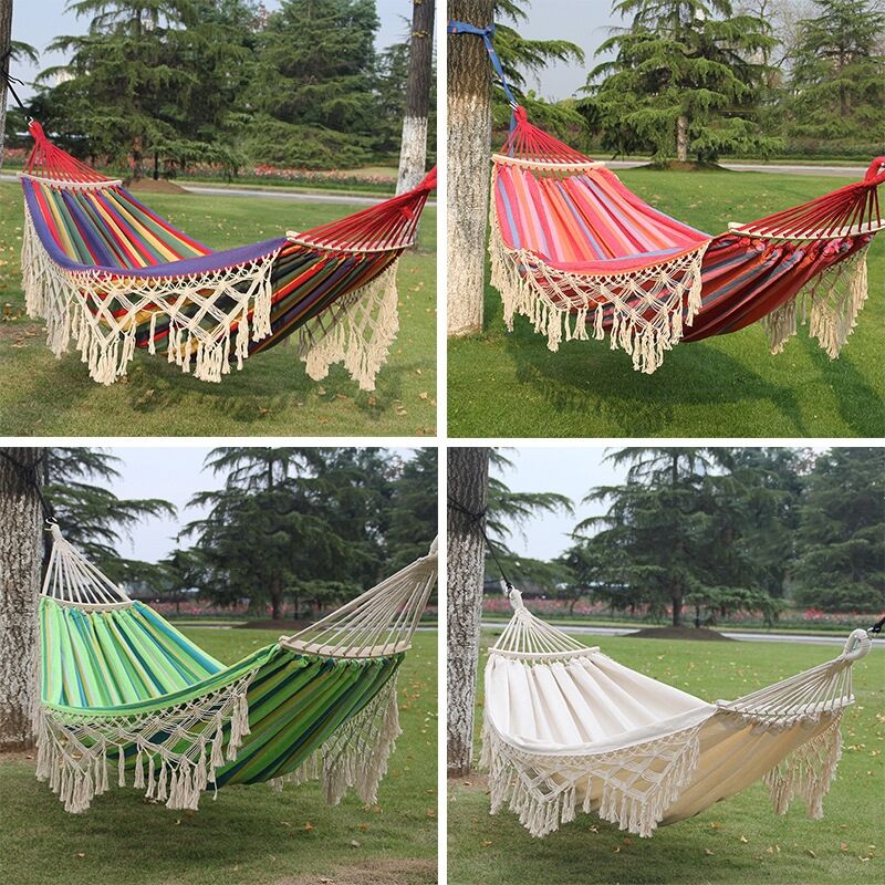Melbourne, Sporting Goods, AUD 172,  Best Double Outdoor Camping Tassel Canvas Hammock In Australia