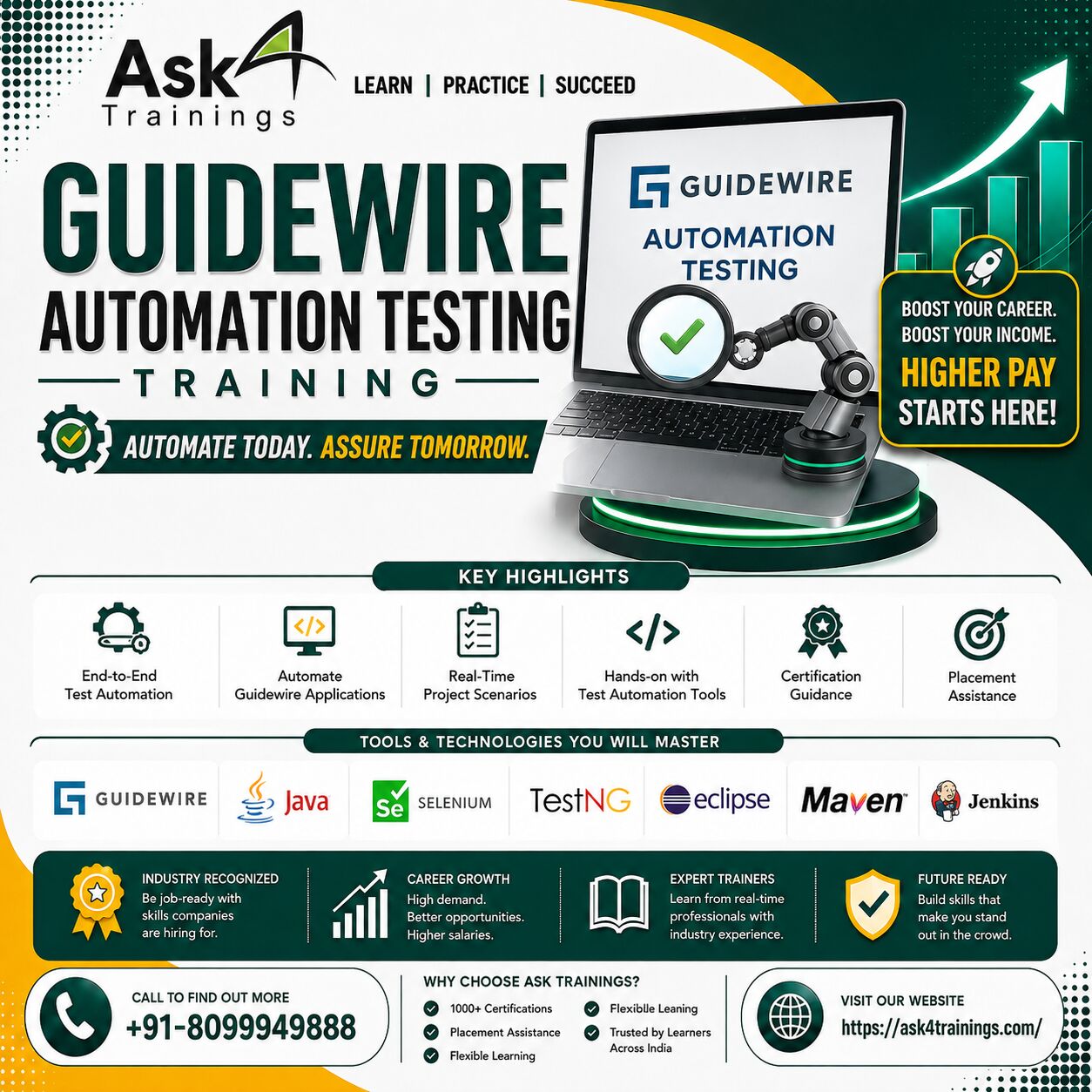 Hyderabad, Computers, INR 25000,  Guidewire Automation Testing Training With Projects