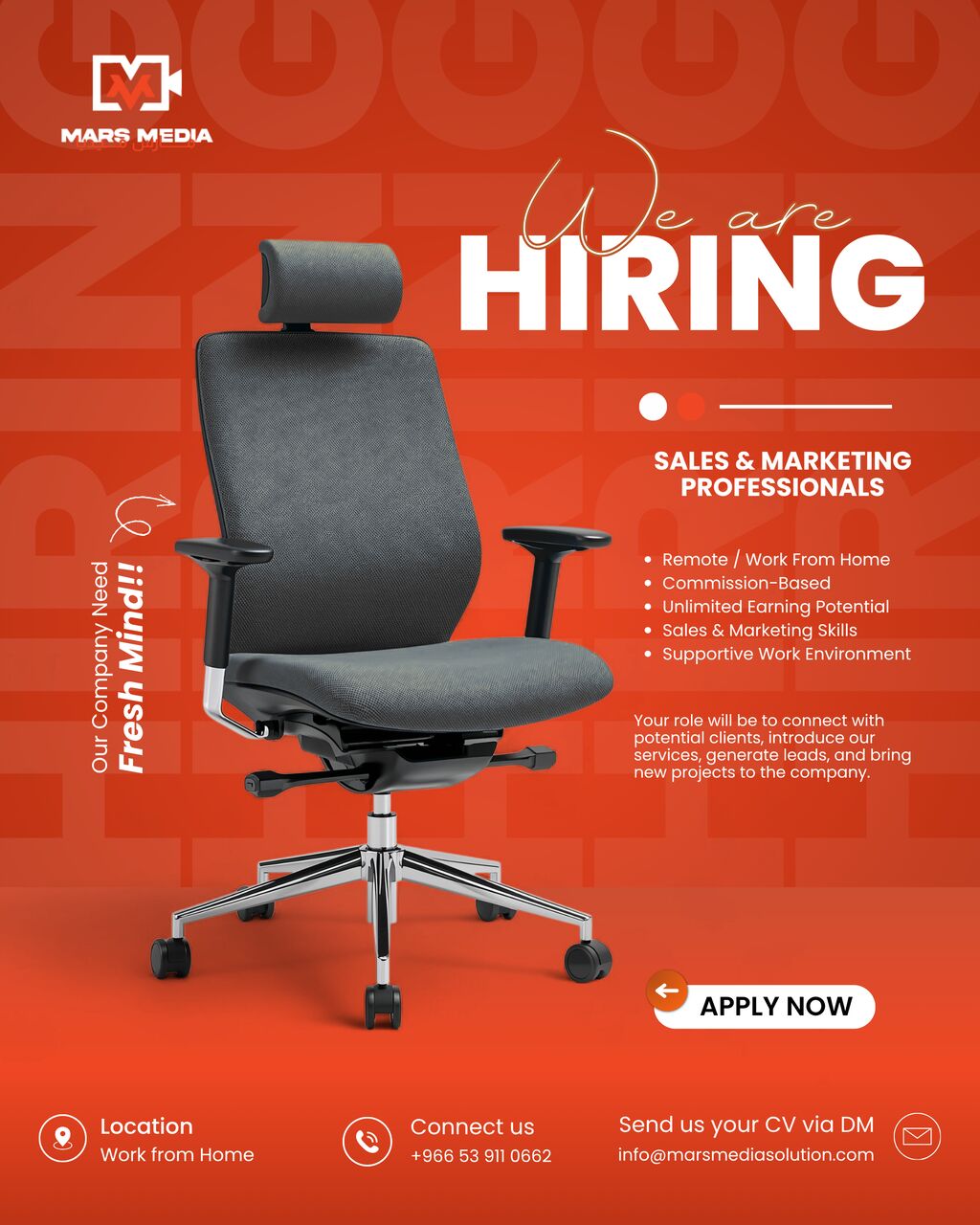 Jeddah, Jobs, We&rsquo;re Hiring! - Sales & Marketing Professionals