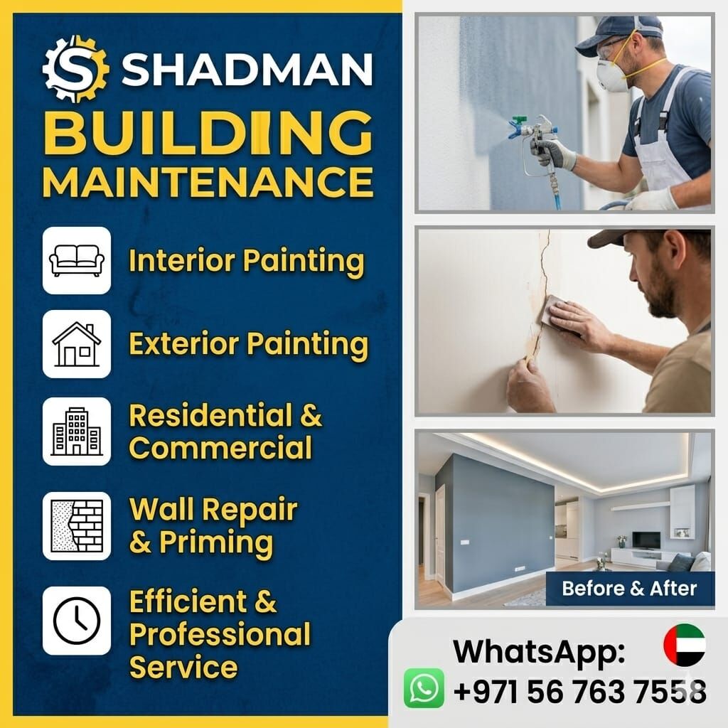 Ajman, Construction, Renovation And Maintenance Repairing Contractor Ajman Sharjah