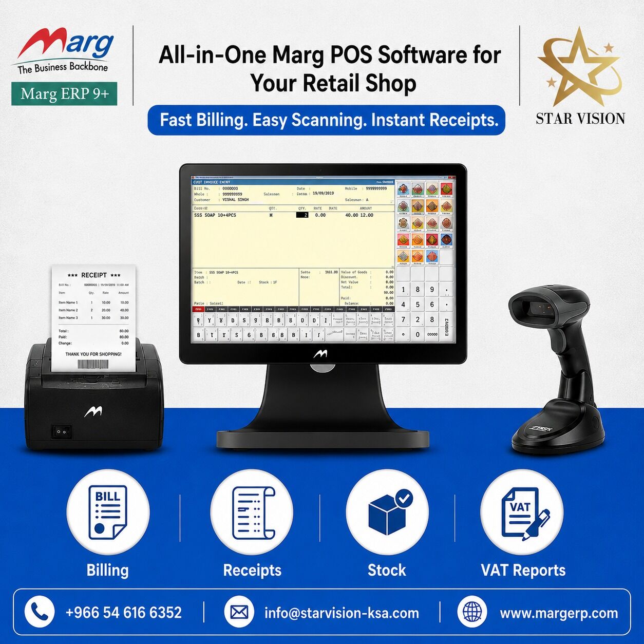 Riyadh, Software, SAR 2875,  Marg ERP AI+ Billing, Inventory & Accounting Software ZATCA E-Invoicing Solutions