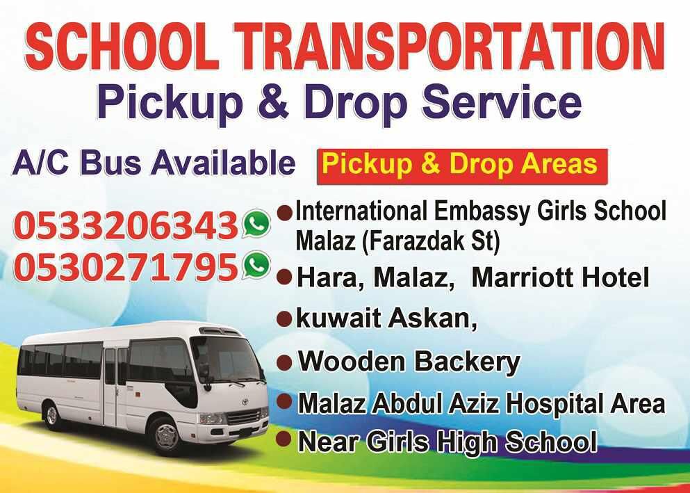 Riyadh, Pick Up & Drop Off, SCHOOL BUS TRANSPORTATION (PICK UP & DROP )