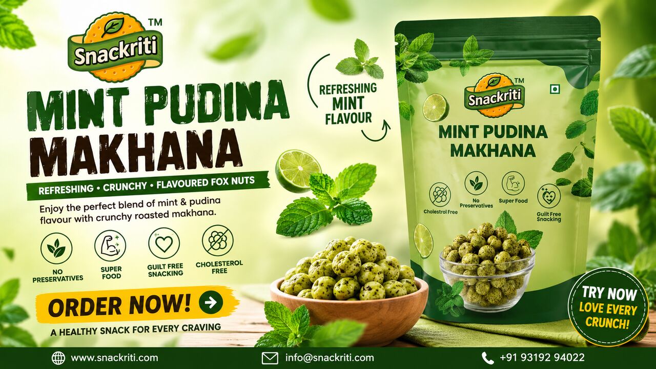 Noida, Food & Drink, Mint Pudina Makhana &ndash; Refreshing & Crunchy Flavoured Fox Nuts