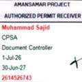 Document Controller | 16 Years Education | +4 Years Experience