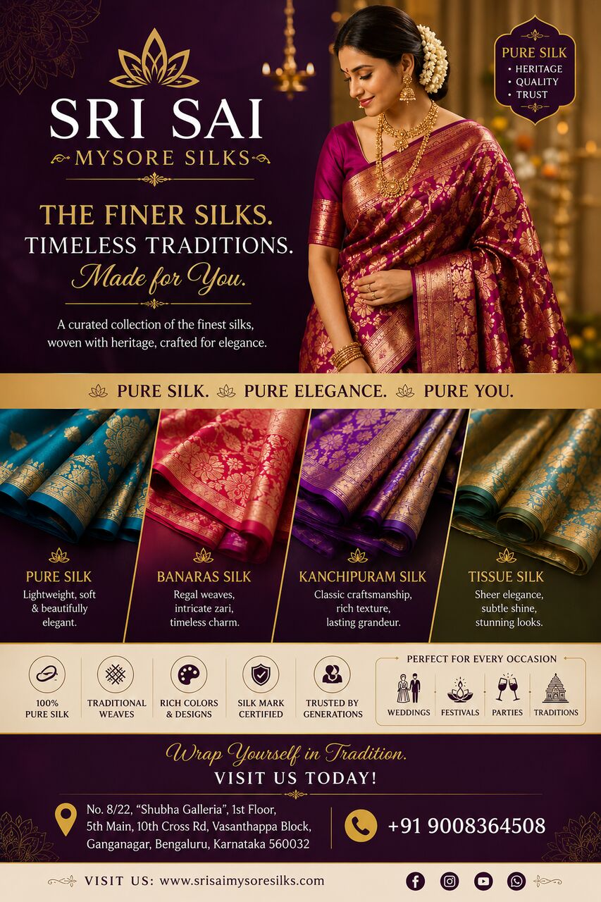 Mumbai, Clothing & Accessories, INR 13499,  Premium Mysore Silk Sarees For Every Occasion