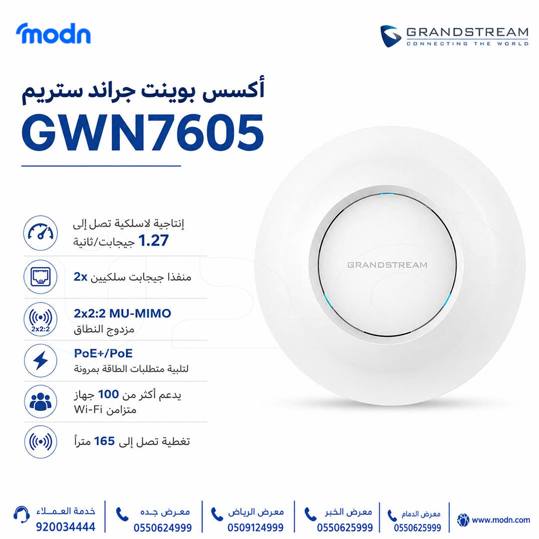 Riyadh, Computers, SAR 1,  أكسس بوينت جراند ستريم GWN7605 – اتصال سريع وتغط
