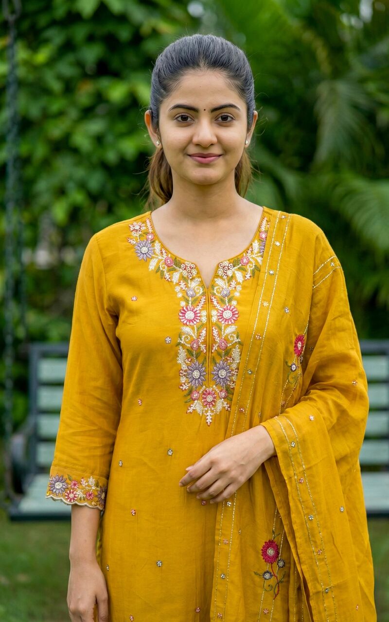 Mumbai, Clothing & Accessories, INR 1,  Art Silk Floral Mustard Kurti For Women | Shop Now | Instore