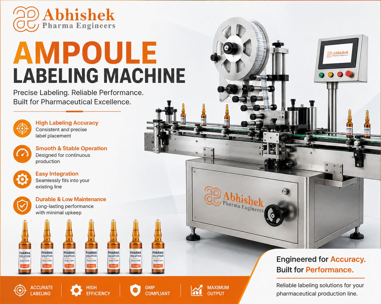 Ahmedabad, Medical, Ampoule Labeling Machine