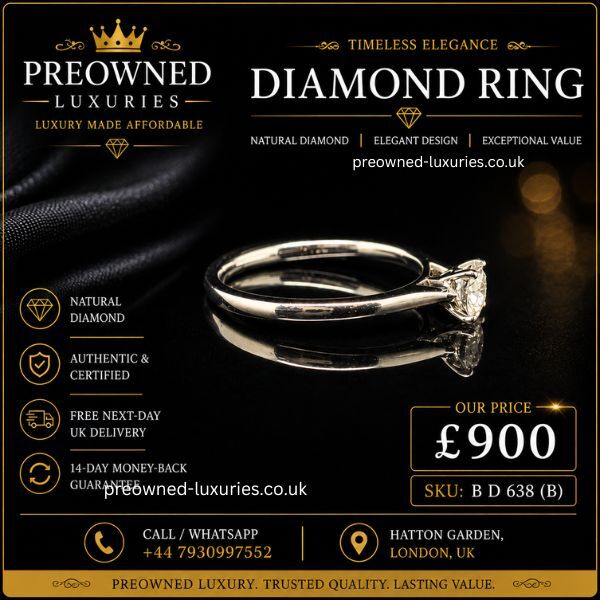 London, Jewelry, GBP 900,  Buy Stunning Diamond Ring Pre-Owned Best Value UK