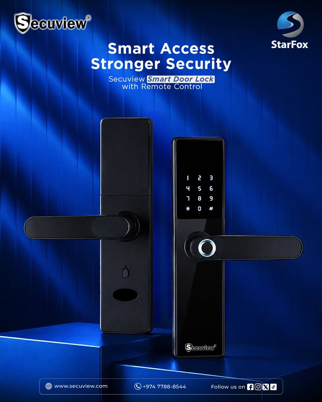 Doha, Electronics, QAR 620,  Secuview Smart Home Door Lock With Remote Control