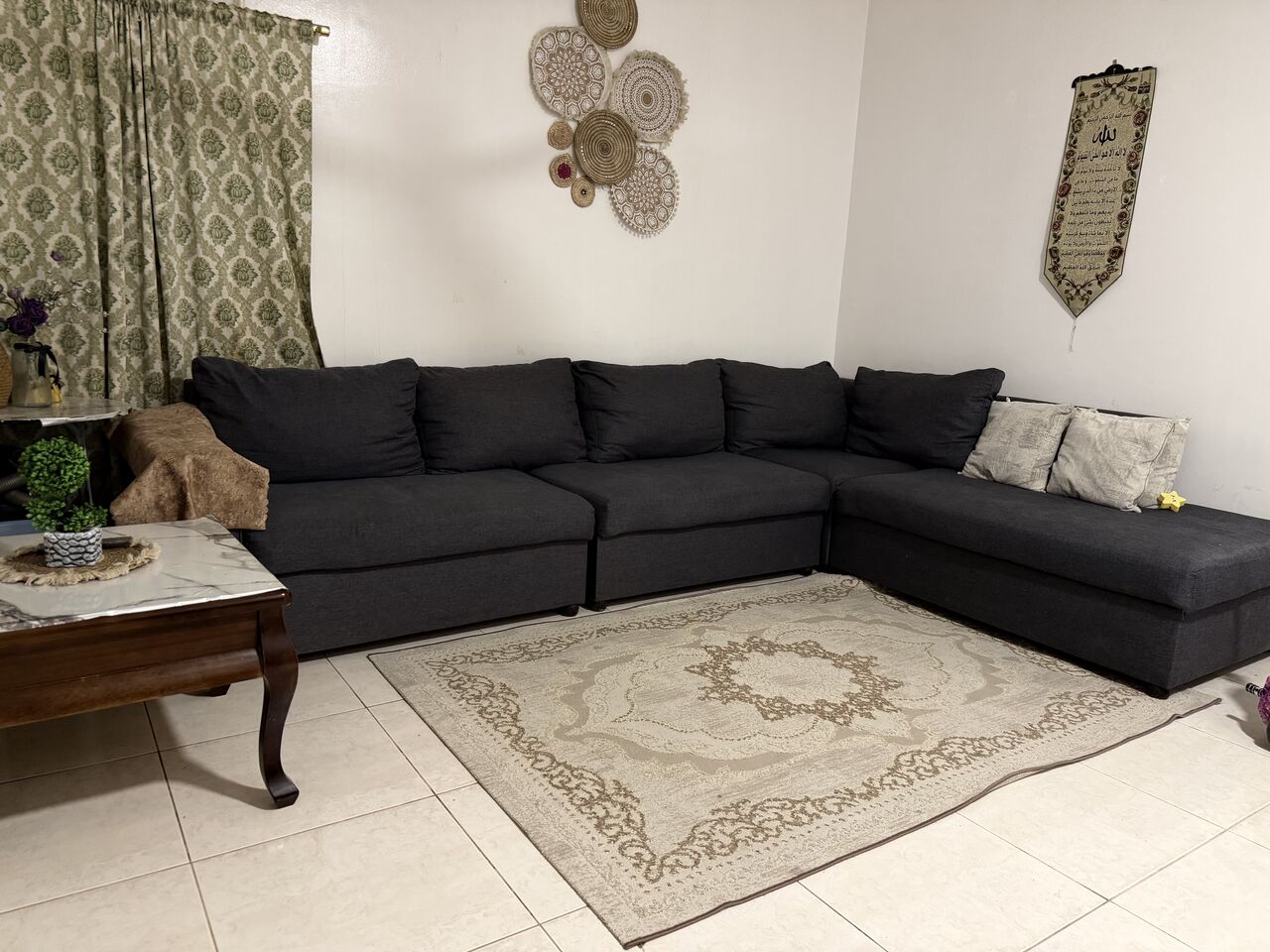 Jubail, Furniture, SAR 500,  ✨ Elegant L-Shaped Sofa Set For Sale ✨