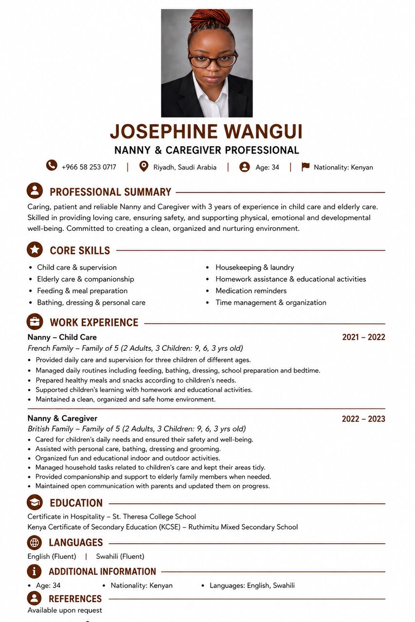 Riyadh, Job Seekers, Nanny