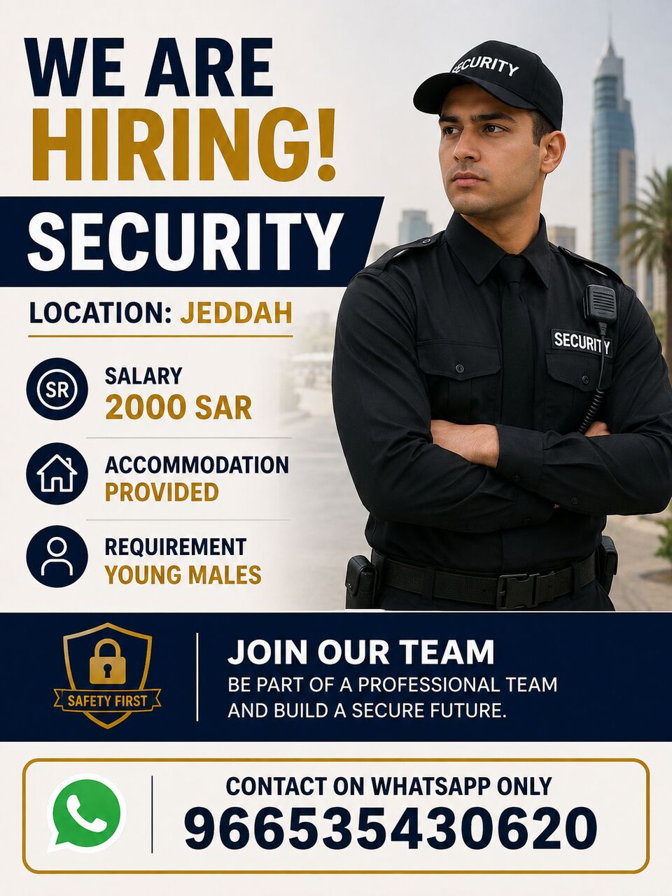 Jeddah, Jobs, Security