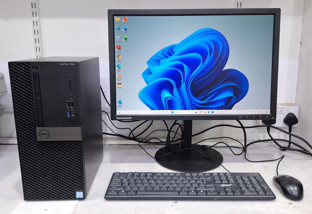 Manama, Electronics, BHD 109,  DELL Core I7 7th Gen Computer Set 23" Full HD LED Monitor 8GB DDR4 RAM + 256GB SSD Ready